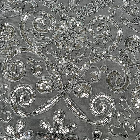 Black sequin women’s top with 3/4 length sleeve, women's size M - Picture 6 of 8